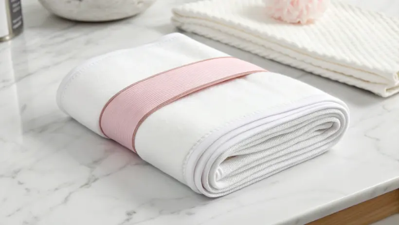 Tauts belly wrap product on marble surface